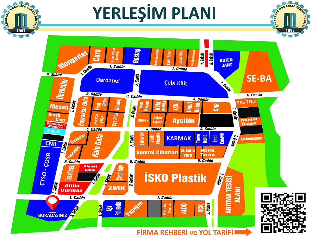 Çanakkale OSB Yerleşim Planı